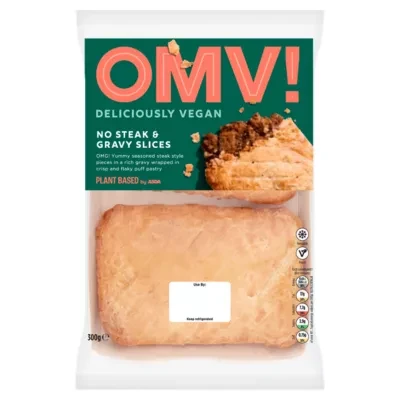 OMV! Deliciously Vegan Plant Based OMV! No Steak & Gravy Slices 300g