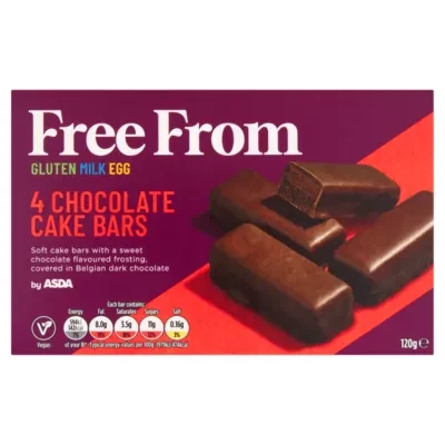 ASDA Free From Free From by  4 Chocolate Cake Bars 120g