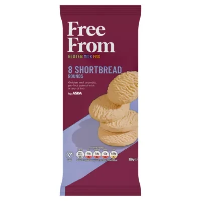 ASDA Free From Free From by  8 Shortbread Rounds 150g