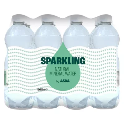 ASDA Asda Sparkling Natural Mineral Water 12 x 500ml