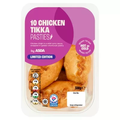 ASDA Limited Edition 10 Chicken Tikka Pasties 300g