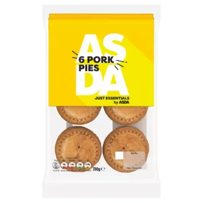 JUST ESSENTIALS by ASDA Just Essentials 6 Pork Pies 390g