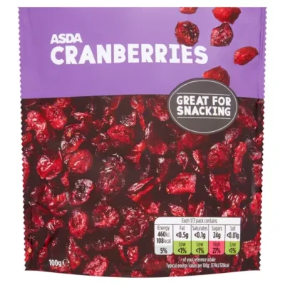 ASDA Cranberries 100g