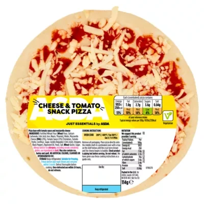 JUST ESSENTIALS by ASDA Just Essentials by  Cheese & Tomato Snack Pizza 114g
