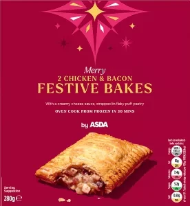 ASDA 2 Merry Chicken & Bacon Festive Bakes 280g