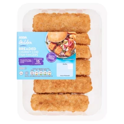 ASDA Golden Breaded Chunky Cod Fish Fingers 300g