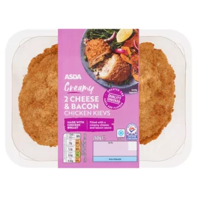 ASDA Creamy 2 Cheese & Bacon Chicken Kievs 260g