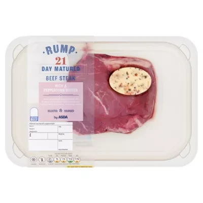 ASDA Rump Beef Steak with a Peppercorn Butter 240g