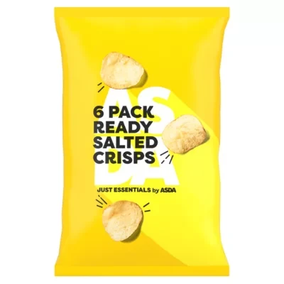 JUST ESSENTIALS by ASDA Just Essentials Pack Ready Salted Crisps 6 x 25g (150g)