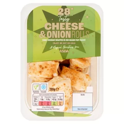 ASDA 28 Classic Cheese & Onion Rolls 280g