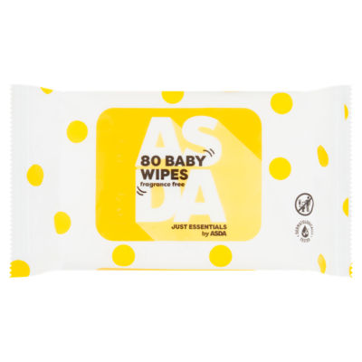 JUST ESSENTIALS by ASDA Just Essentials 80 Baby Wipes Fragrance Free
