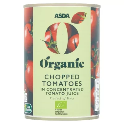 ASDA Organic Organic Chopped Tomatoes in Concentrated Tomato Juice 400g