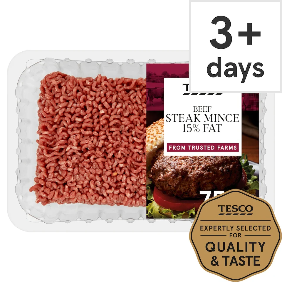 Tesco Beef Steak Mince 15% Fat 750g