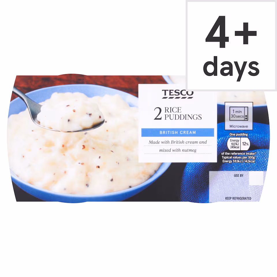 Tesco Creamy Rice Puddings 2 Pack 346g