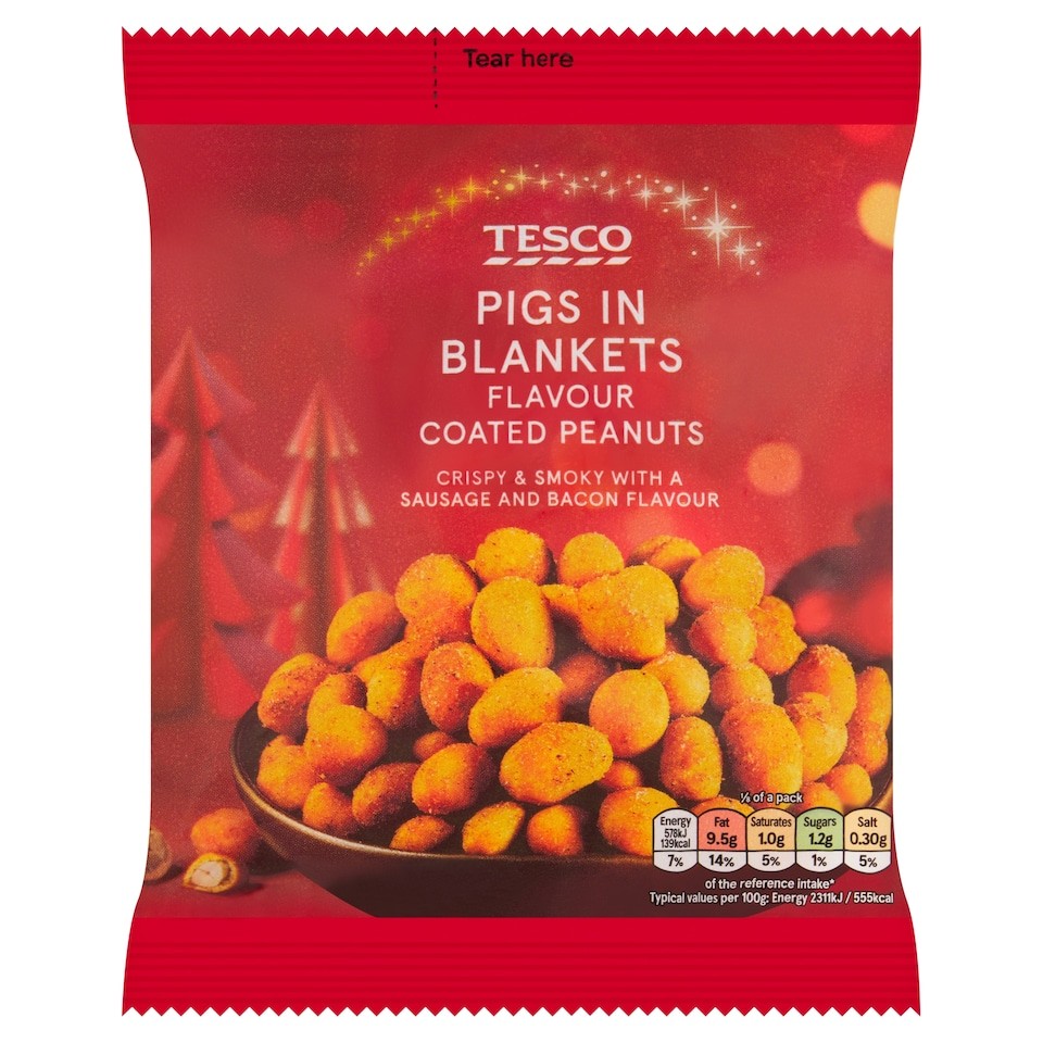 Tesco Pigs In Blankets Flavour Coated Peanuts 200g