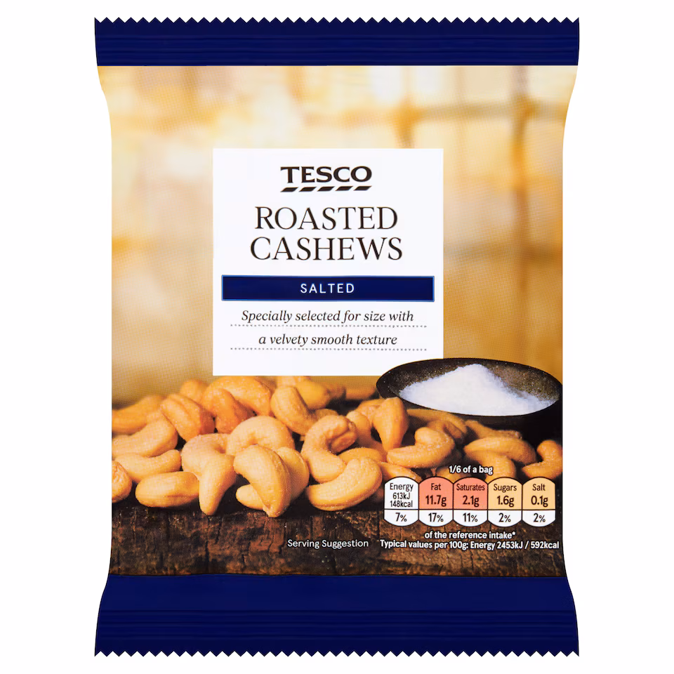 Tesco Salted Roasted Cashews 150g