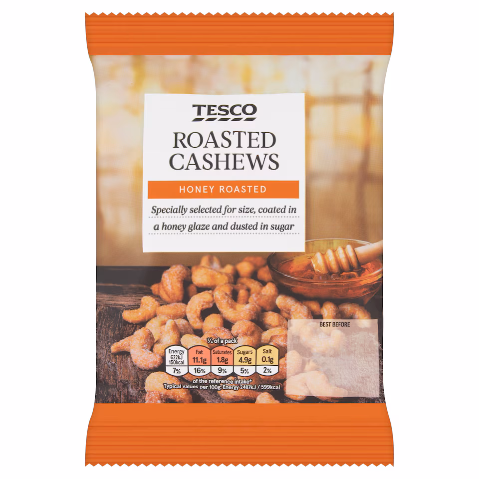 Tesco Honey Roasted Cashews 150G