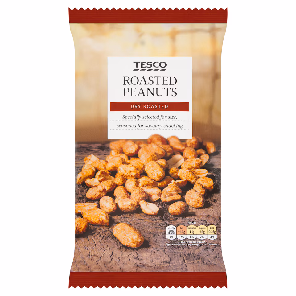 Tesco Dry Roasted Peanuts 550G
