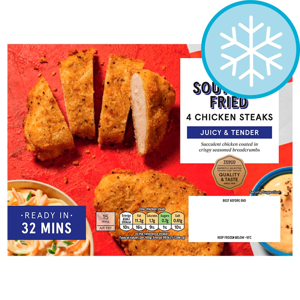 Tesco Southern Fried Chicken Steaks 4 Pack 380g