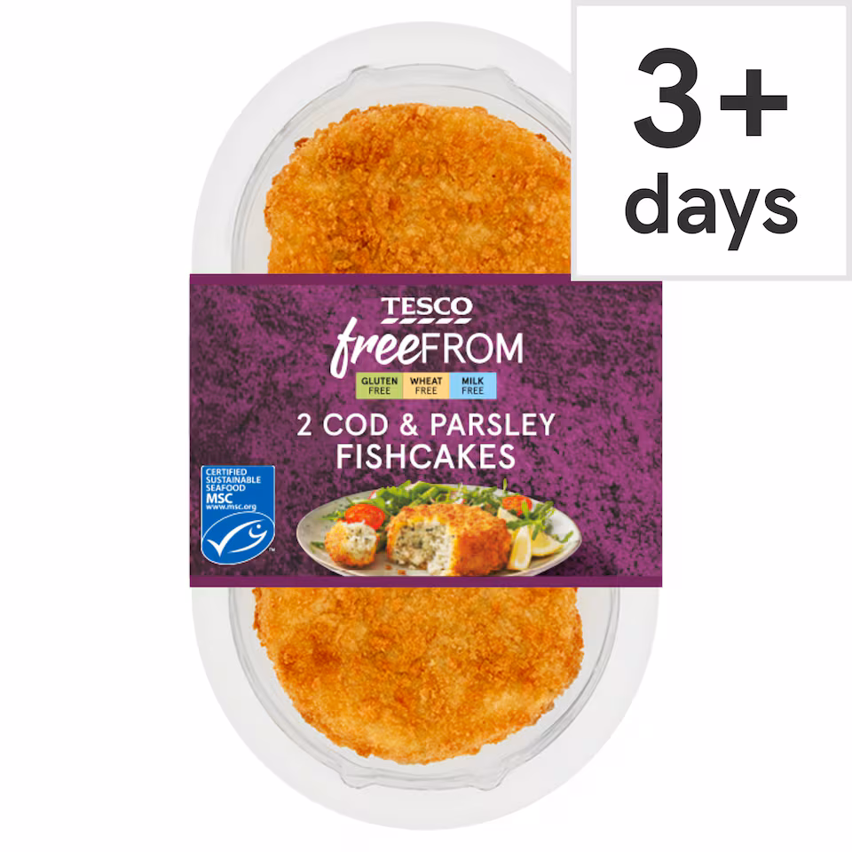 Tesco Free From Cod & Parsley Fishcake 270G