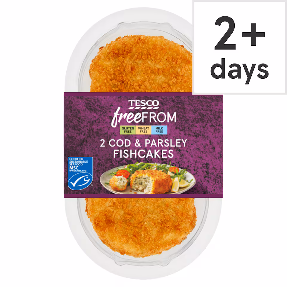 Tesco Free From Cod & Parsley Fishcake 270G