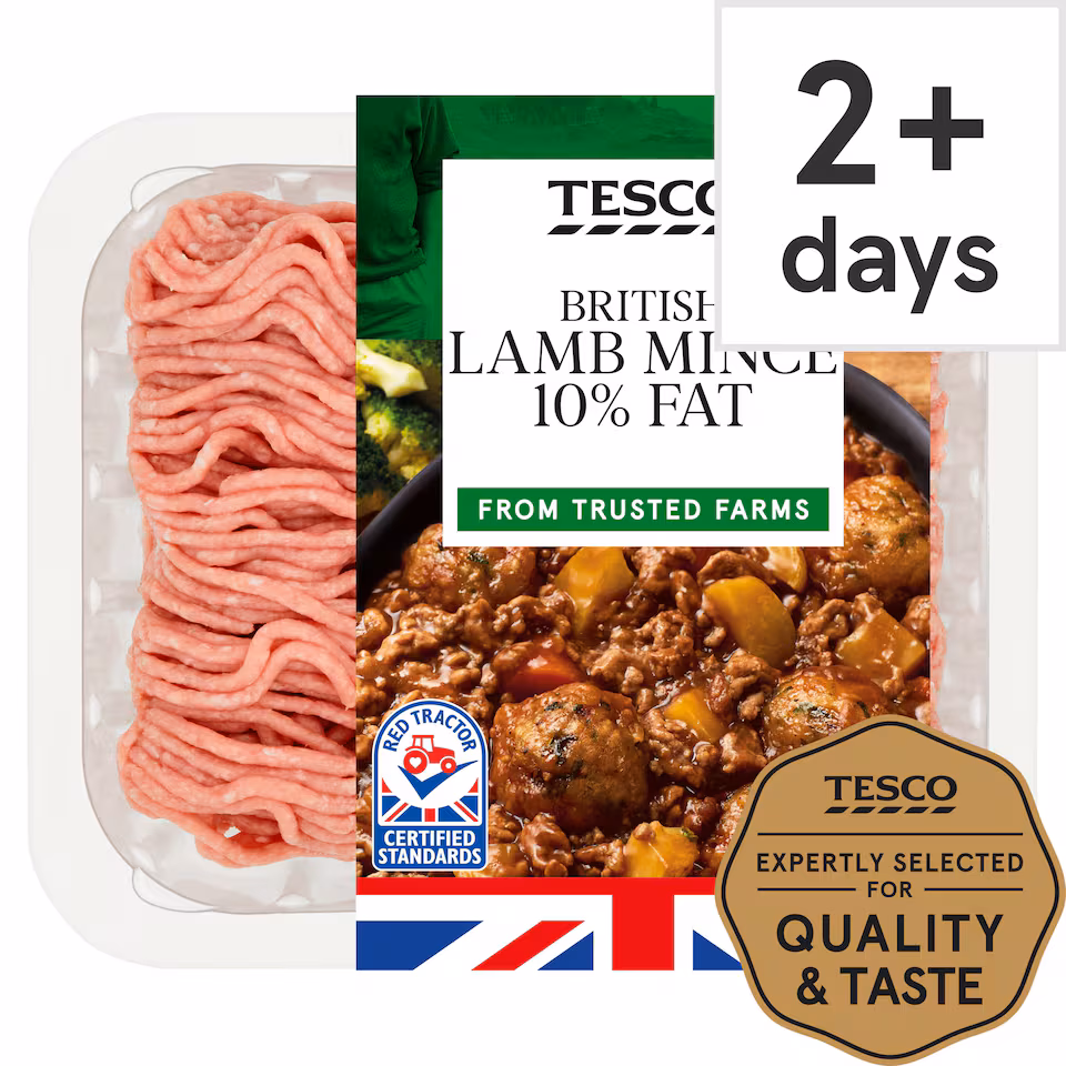 Tesco British Lamb Mince 10% Fat 250G
