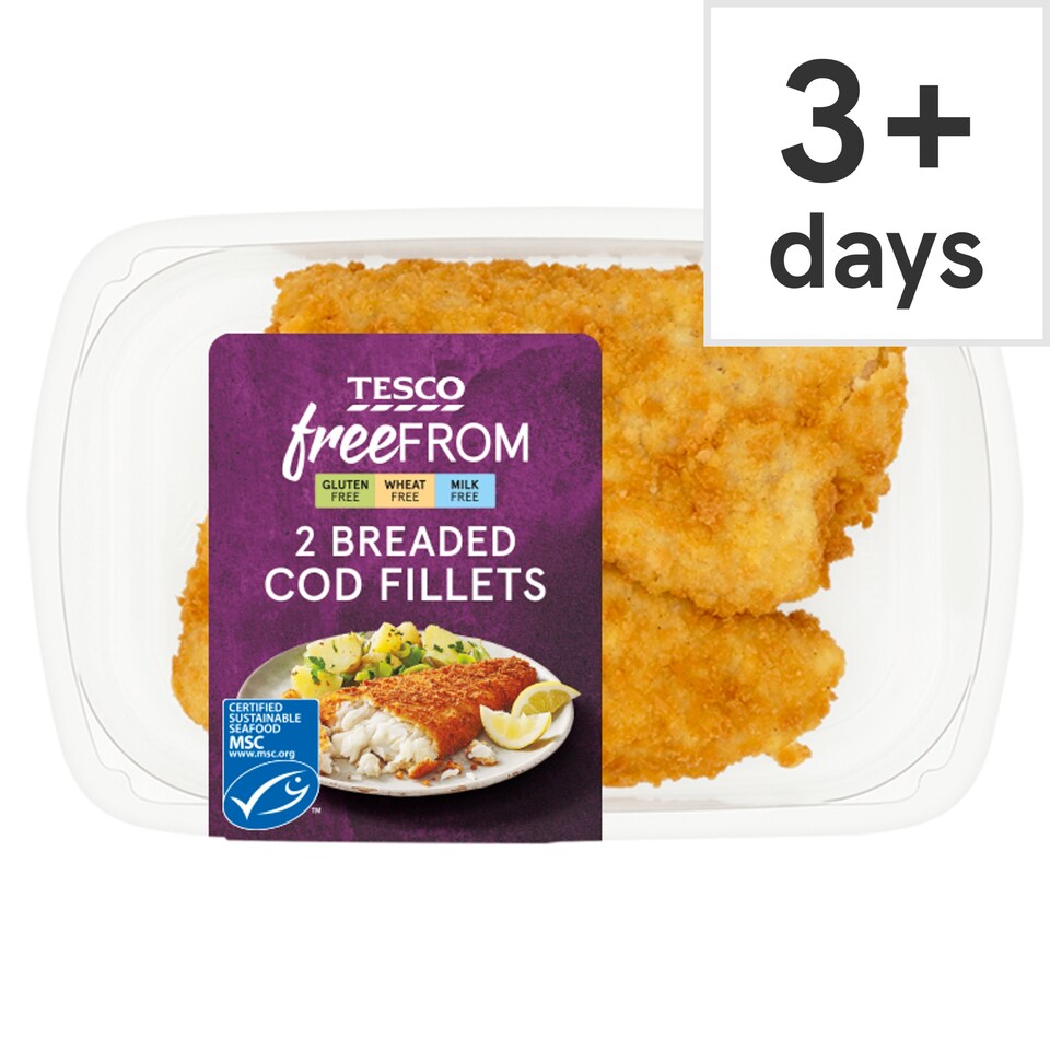 Tesco Free From 2 Breaded Cod 300G