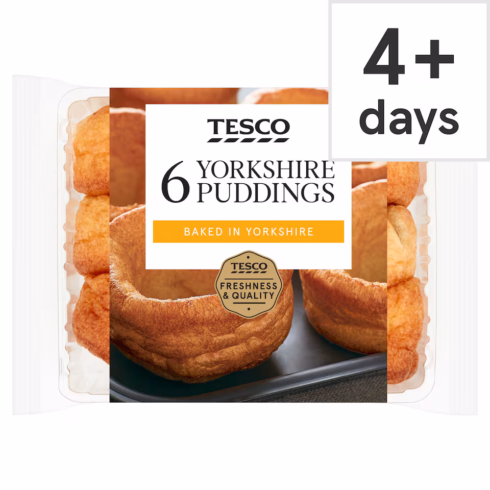 Tesco Yorkshire Puddings 6 Pack 180G