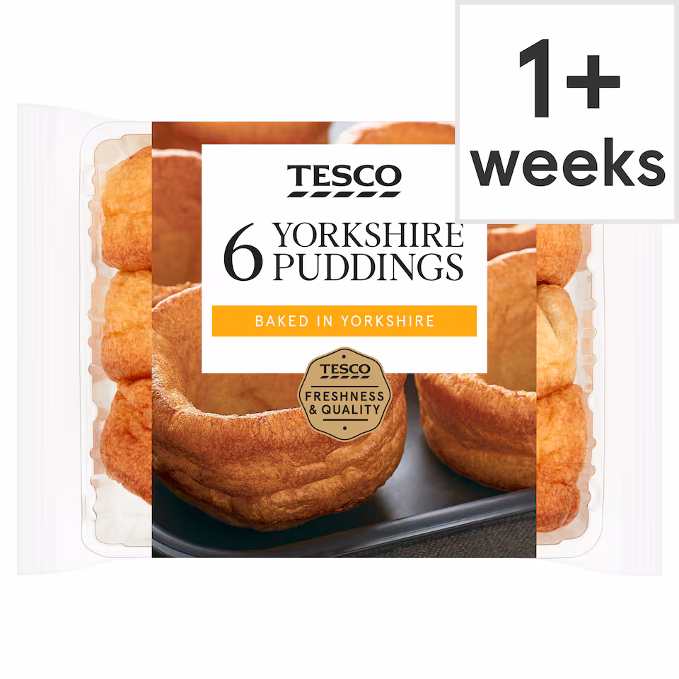 Tesco Yorkshire Puddings 6 Pack 180G