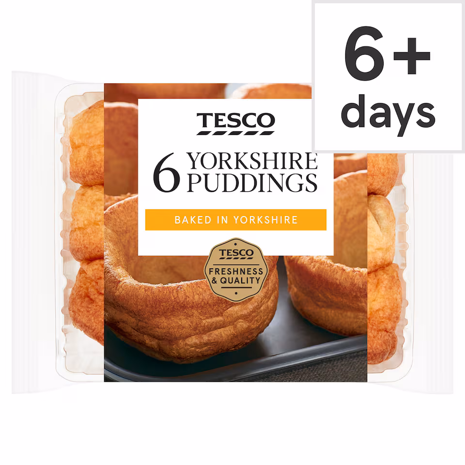 Tesco Yorkshire Puddings 6 Pack 180G