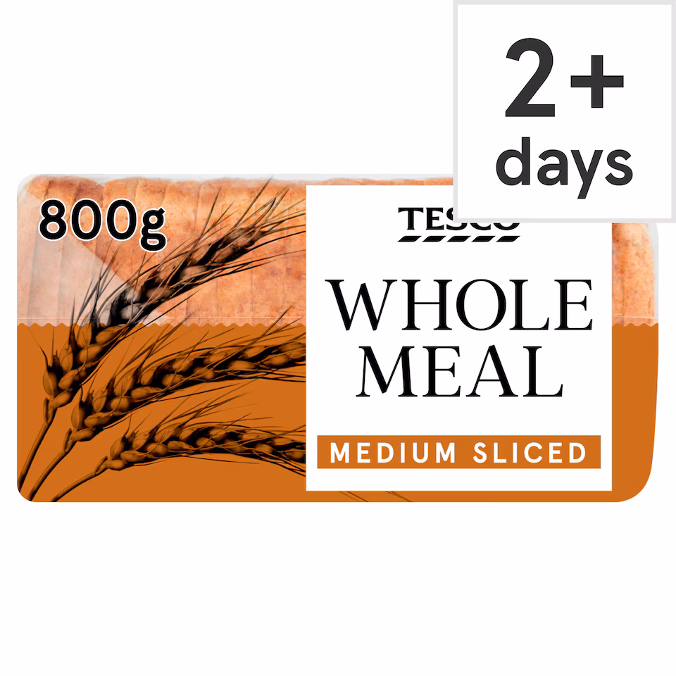 Tesco Wholemeal Medium Sliced Bread 800g