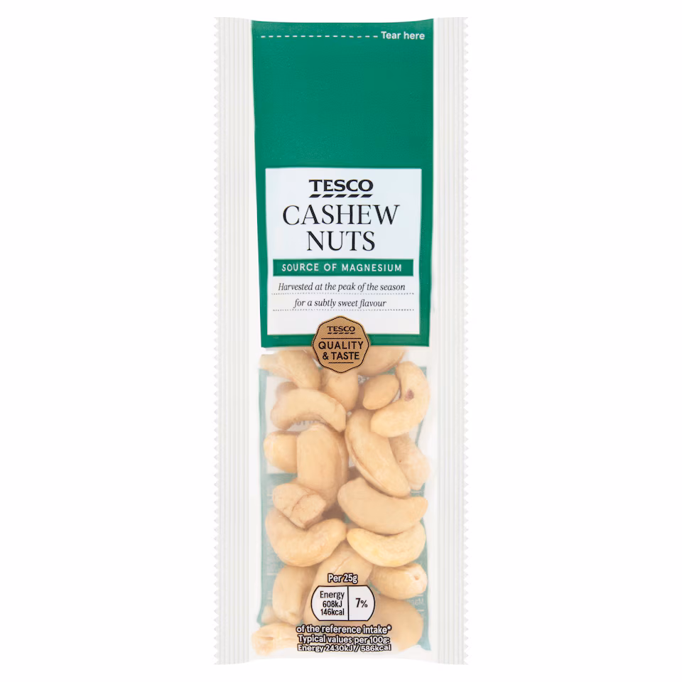 Tesco Cashew Nuts 25G