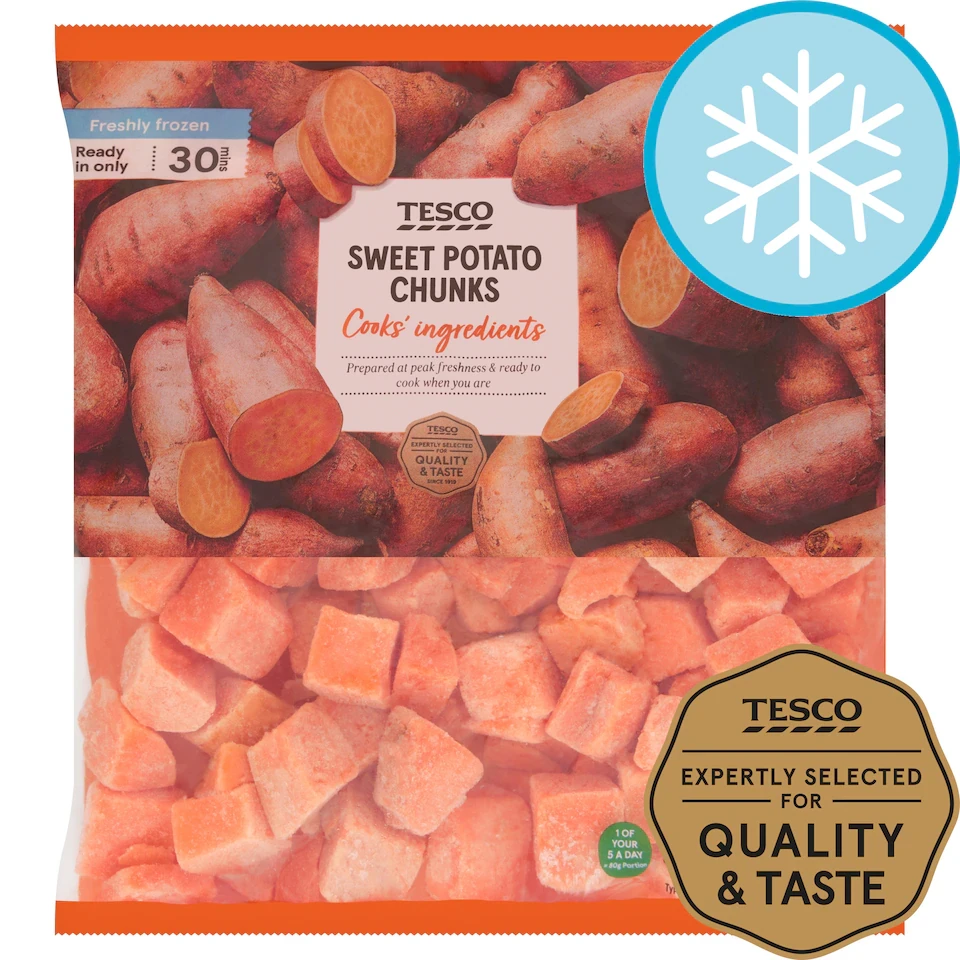 Tesco Frozen Sweet Potato Chunks 600G