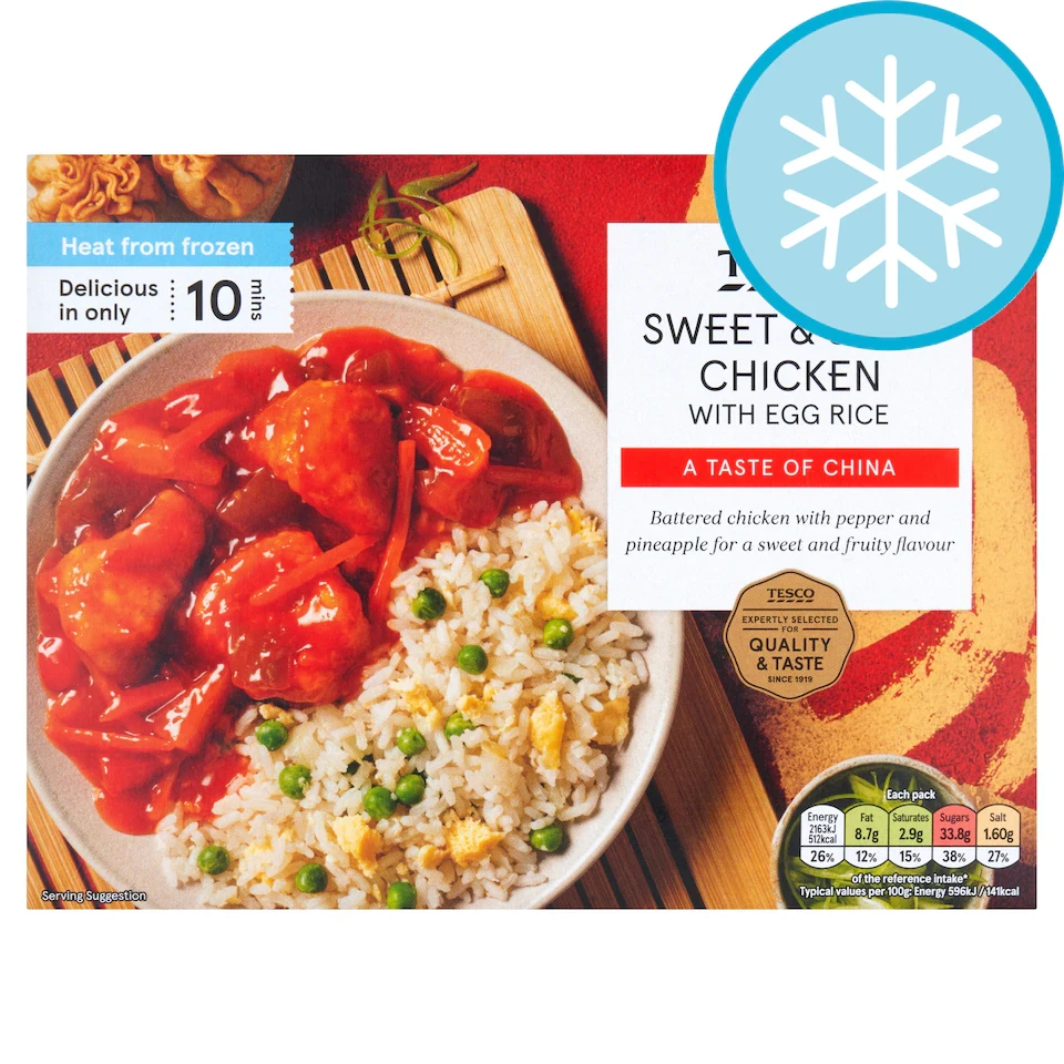 Tesco Sweet & Sour Chicken with Egg Rice 400g