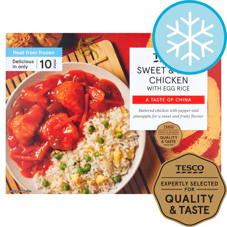 Tesco Sweet & Sour Chicken with Egg Rice 400g