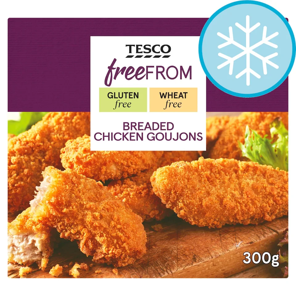 Tesco Free From Breaded Chicken Goujons 300G