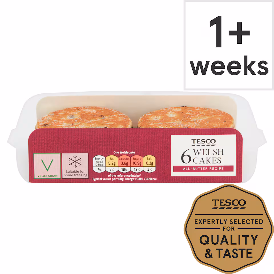 Tesco Welsh Cakes 6 pack