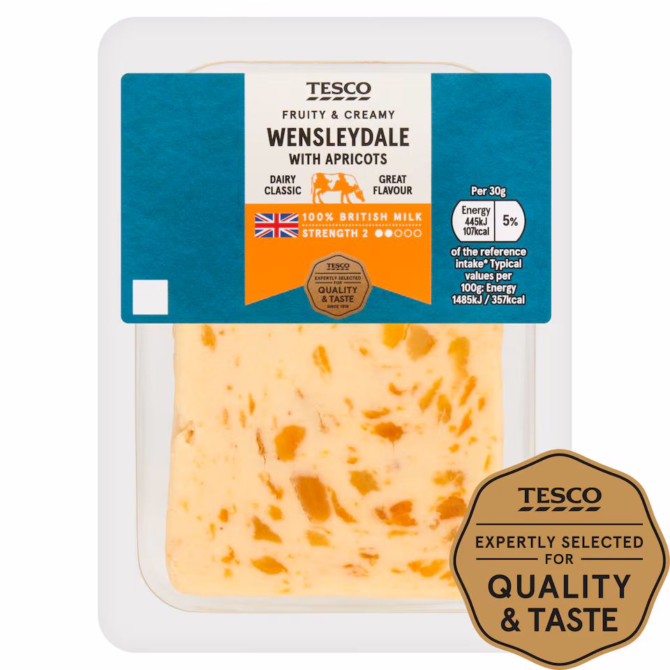 Tesco Wensleydale With Apricots Cheese 200g