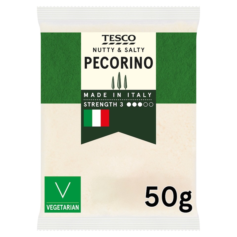 Tesco Grated Pecorino Cheese 50G