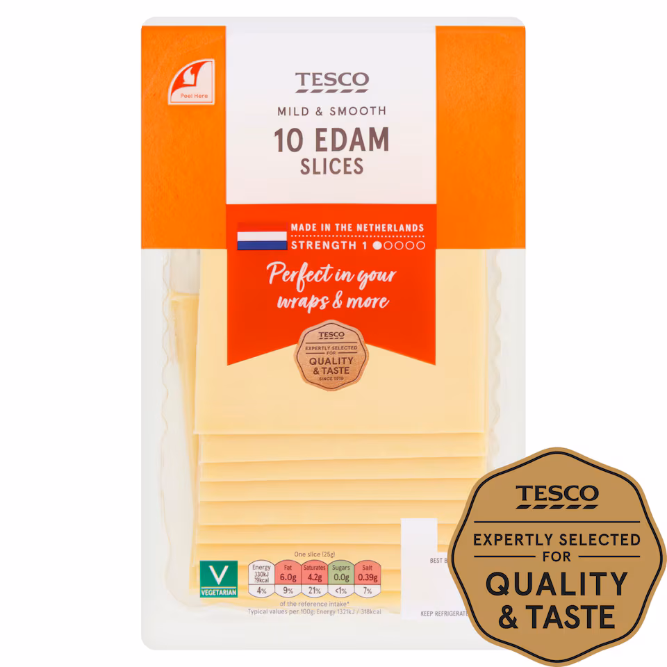 Tesco Sliced Edam 250g
