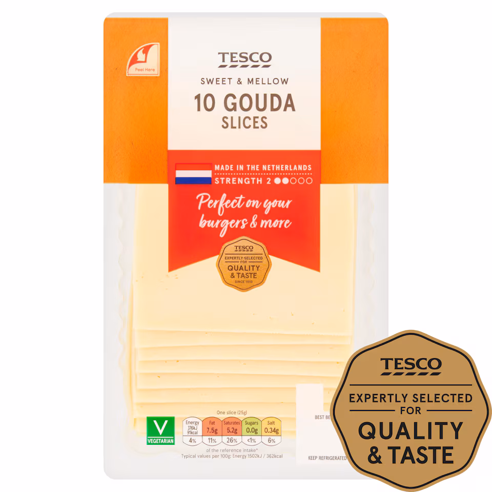 Tesco Gouda Slices 250G