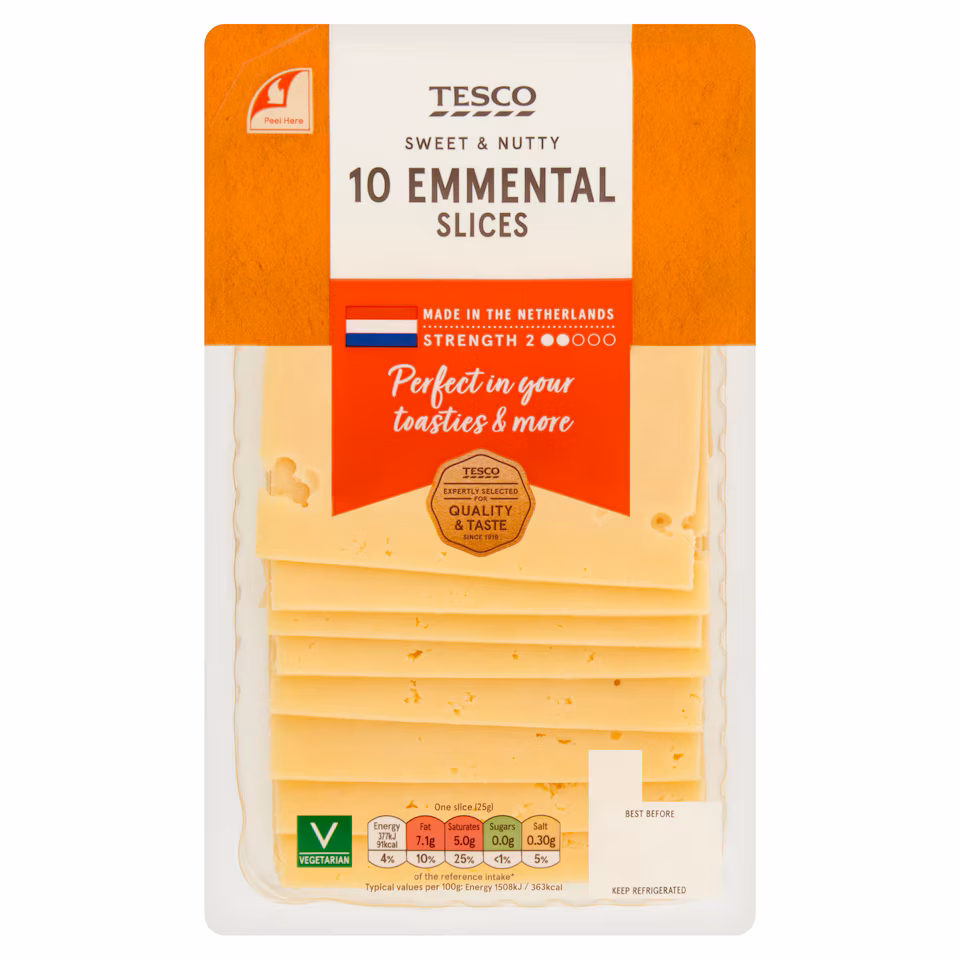 Tesco Sliced Emmental 250g