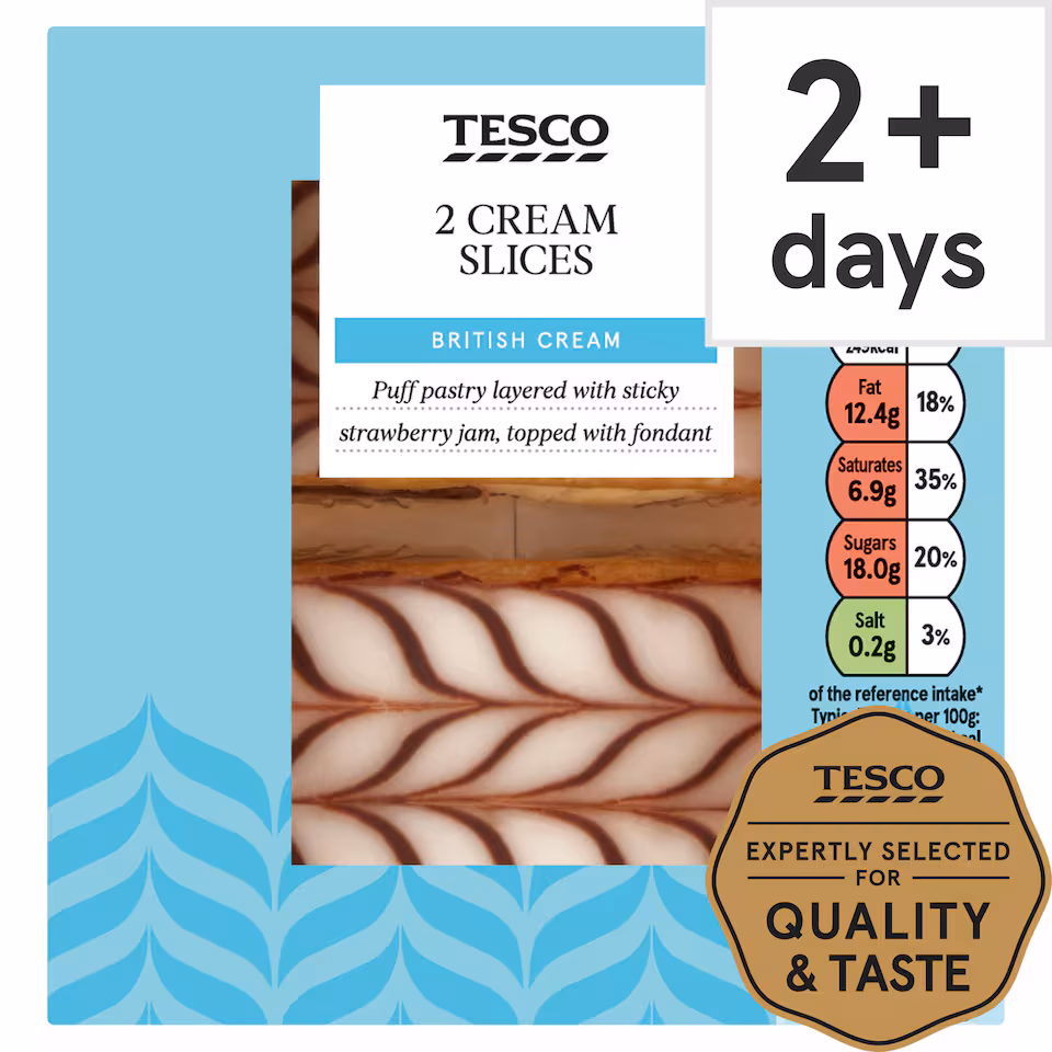 Tesco 2 Cream Slices