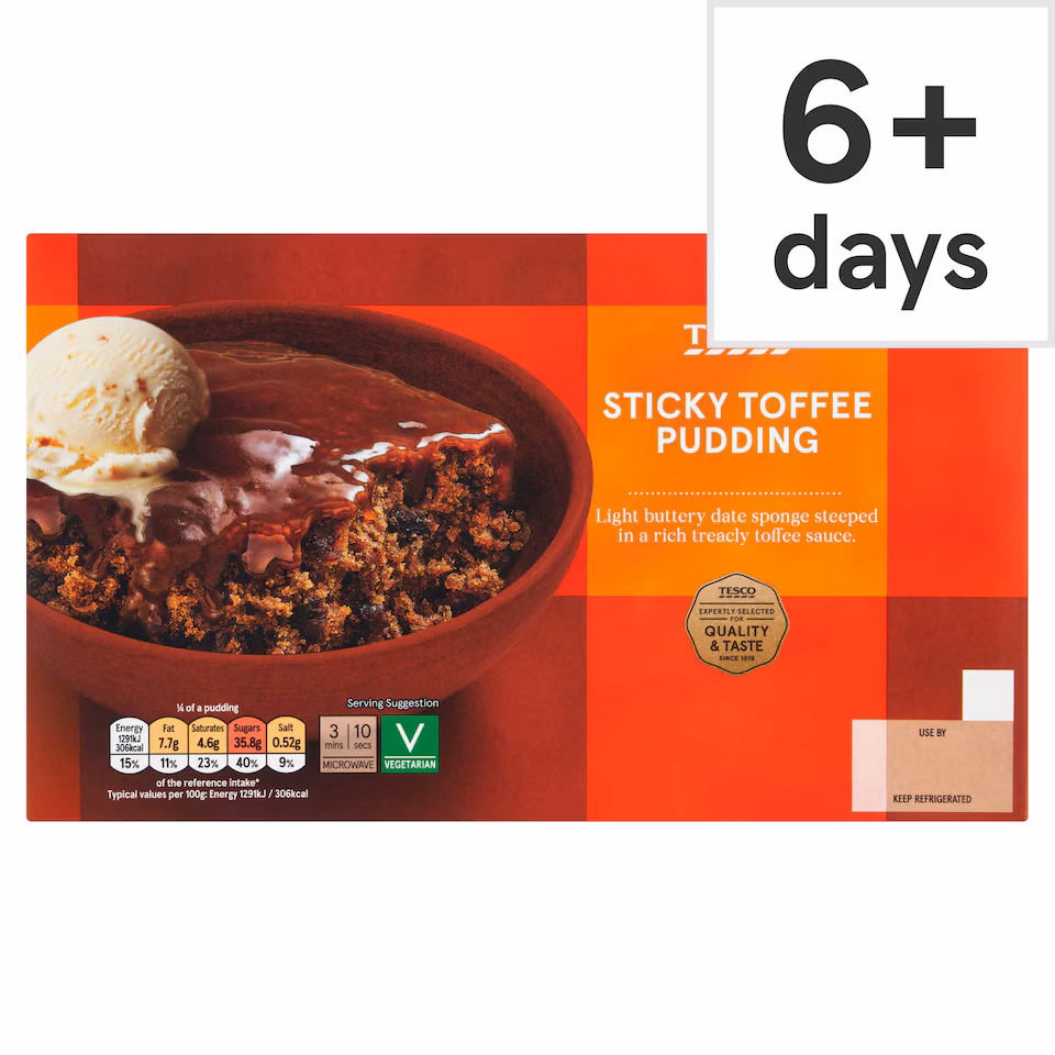 Tesco Sticky Toffee Pudding 400G