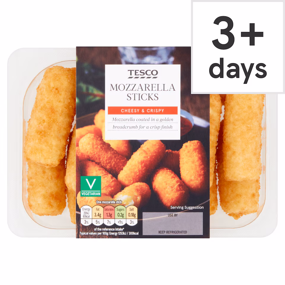 Tesco 12 Mozzarella Sticks 240G