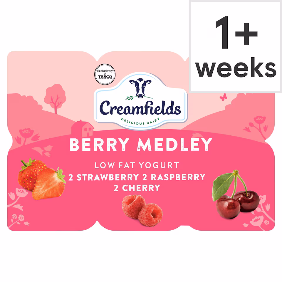 Creamfields Low Fat Yogurt - Berry Medley 6 x 125g