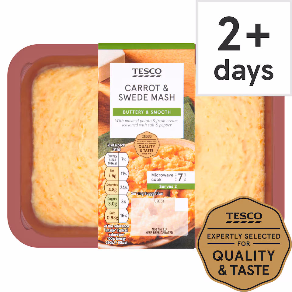 Tesco Carrot & Swede Mash 450G