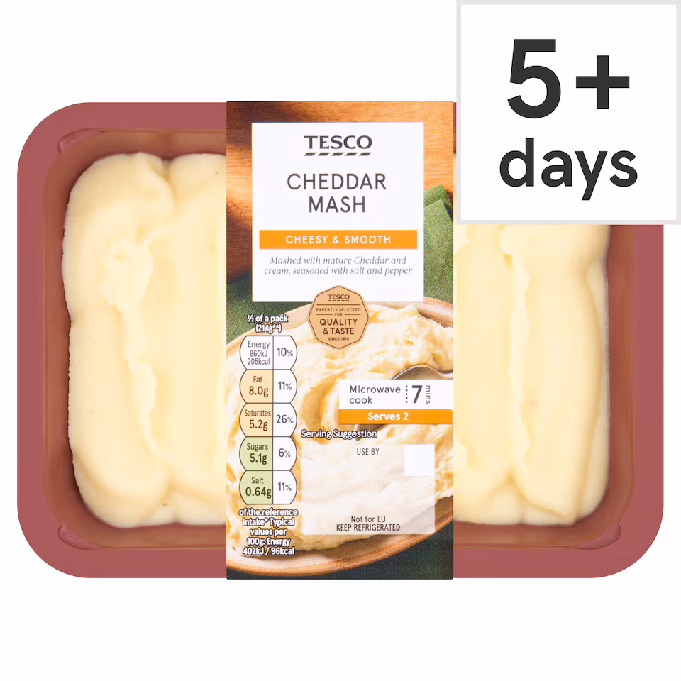 Tesco Cheddar Mash 450G