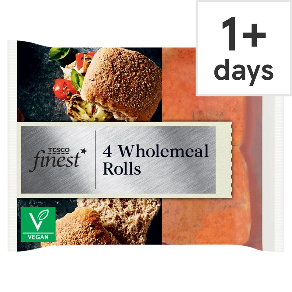 Tesco Finest Wholemeal Rolls 4 Pack