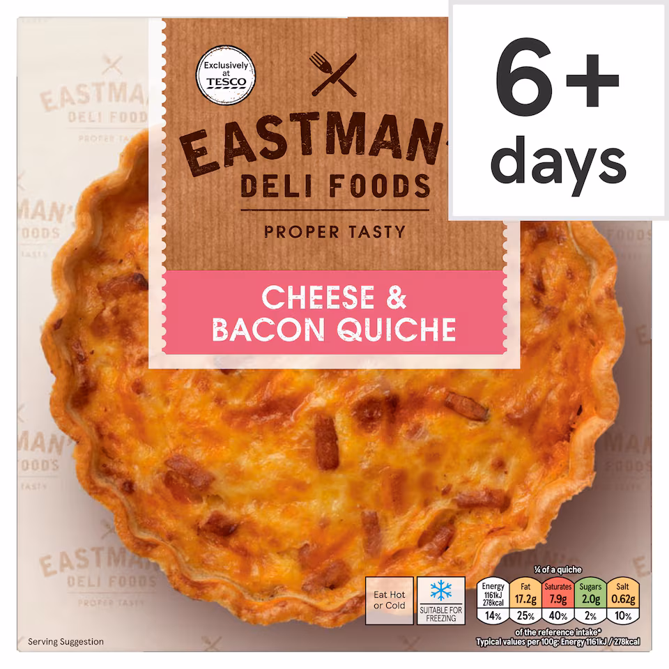 Eastmans Cheese & Bacon Quiche 400G
